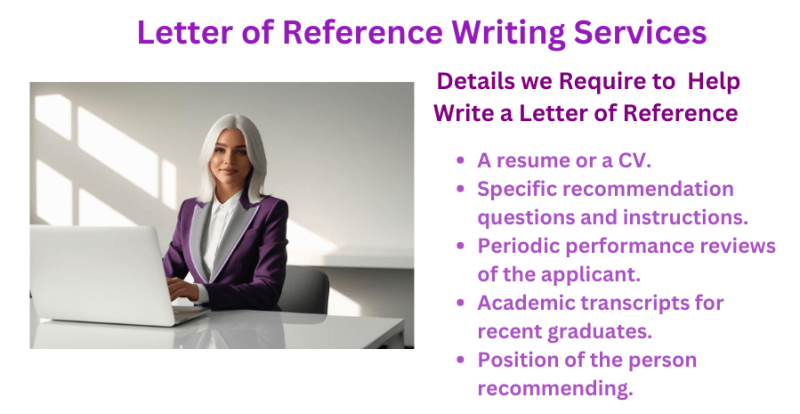 Letter of reference writing services